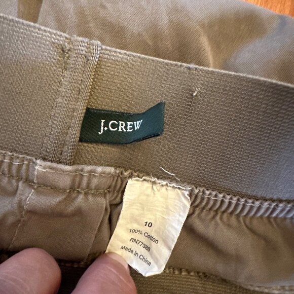 J. Crew Vintage 90s Cotton MIni Skirt Stretch Pull on with pockets sz 10 - Picture 5 of 6